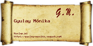 Gyulay Mónika névjegykártya