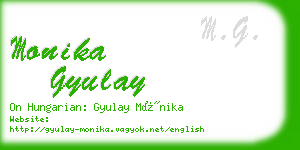 monika gyulay business card